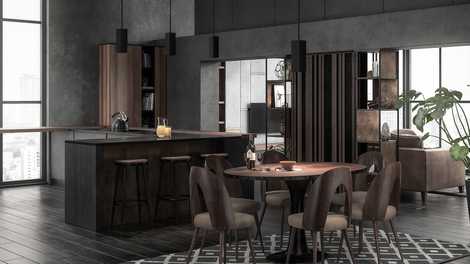 3.3” Square Zoie Pendant